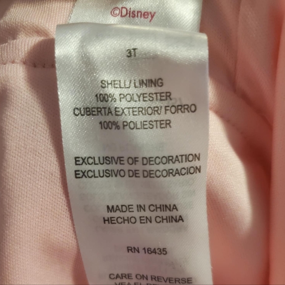 Disney Jr Pink Mini Mouse 3T Raincoat/Lined Zip up Jacket with Mouse ear hood - Picture 8 of 10